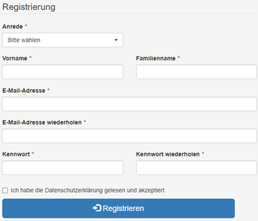 Registrierung